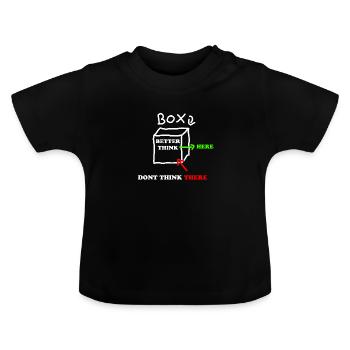Think outside the box pense en dehors de la pensée - T-shirt bio col rond Bébé - noir - Devant