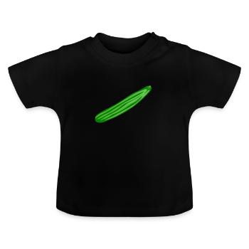 Concombre salade concombre concombres concombre de jardin kukumer - T-shirt bio col rond Bébé - noir - Devant