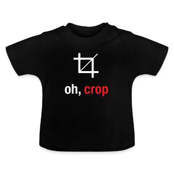 Fotograf - Baby Bio-T-Shirt mit Rundhals - Schwarz - Vorne