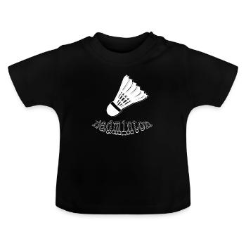 Badminton badminton - T-shirt bio col rond Bébé - noir - Devant