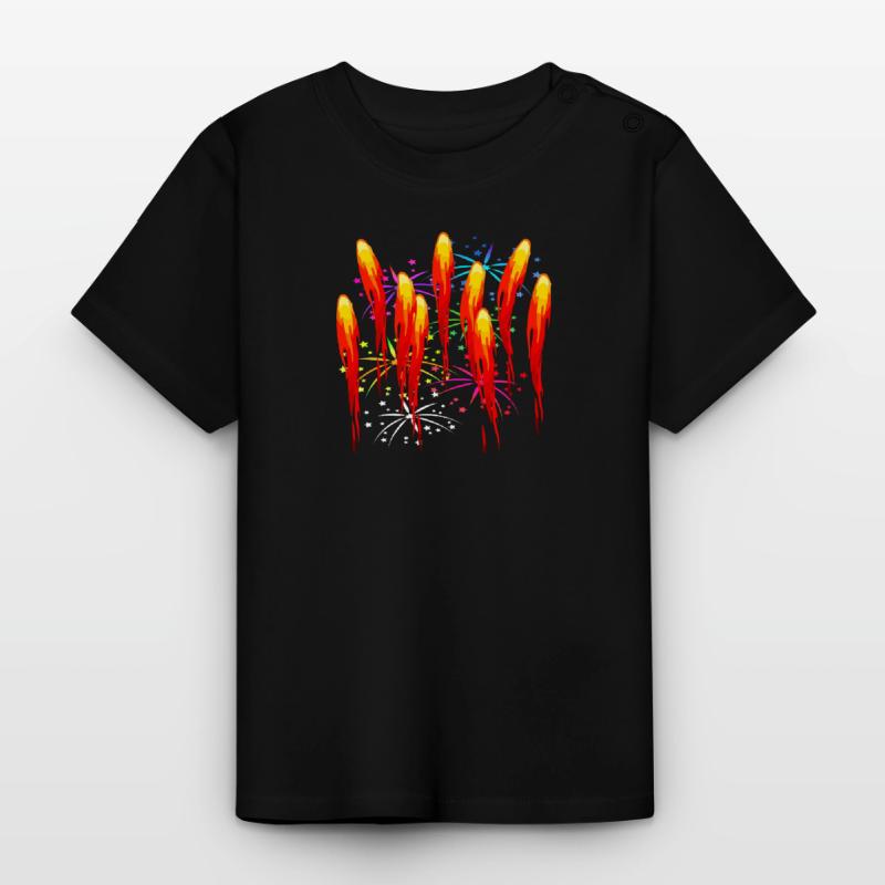 Feu firework fire fire fire T-shirt bio col rond Bébé