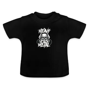 Heavy Metal - T-shirt bio col rond Bébé - noir - Devant