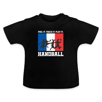 Handball France France Cadeau De Coupe du Monde - T-shirt bio col rond Bébé - noir - Devant