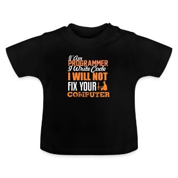 Entwickler Programmierer - Baby Bio-T-Shirt mit Rundhals - Schwarz - Vorne