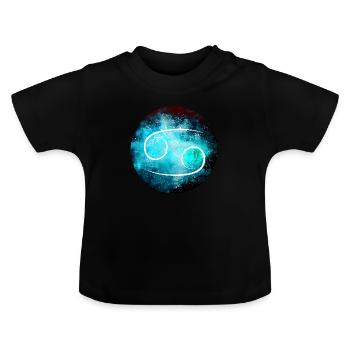 cancer du zodiaque - T-shirt bio col rond Bébé - noir - Devant