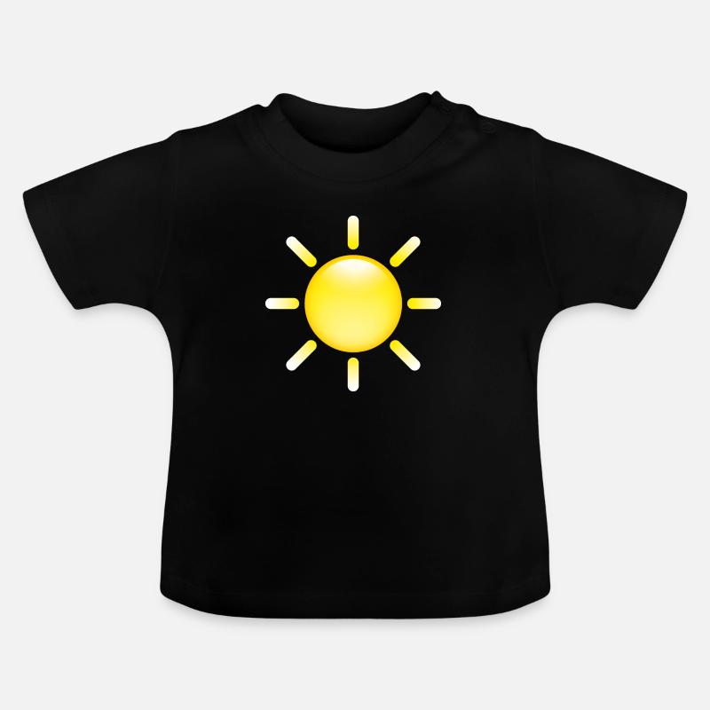 Smiley Sun - T-shirt bio col rond Bébé - noir