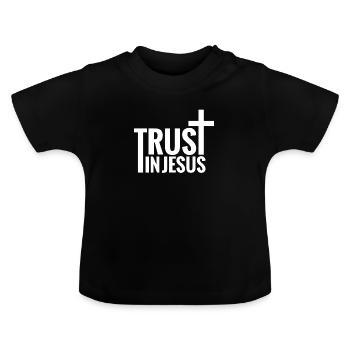 confiance - T-shirt bio col rond Bébé - noir - Devant