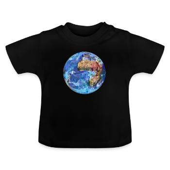 Planet Erde - Baby Bio-T-Shirt mit Rundhals - Schwarz - Vorne