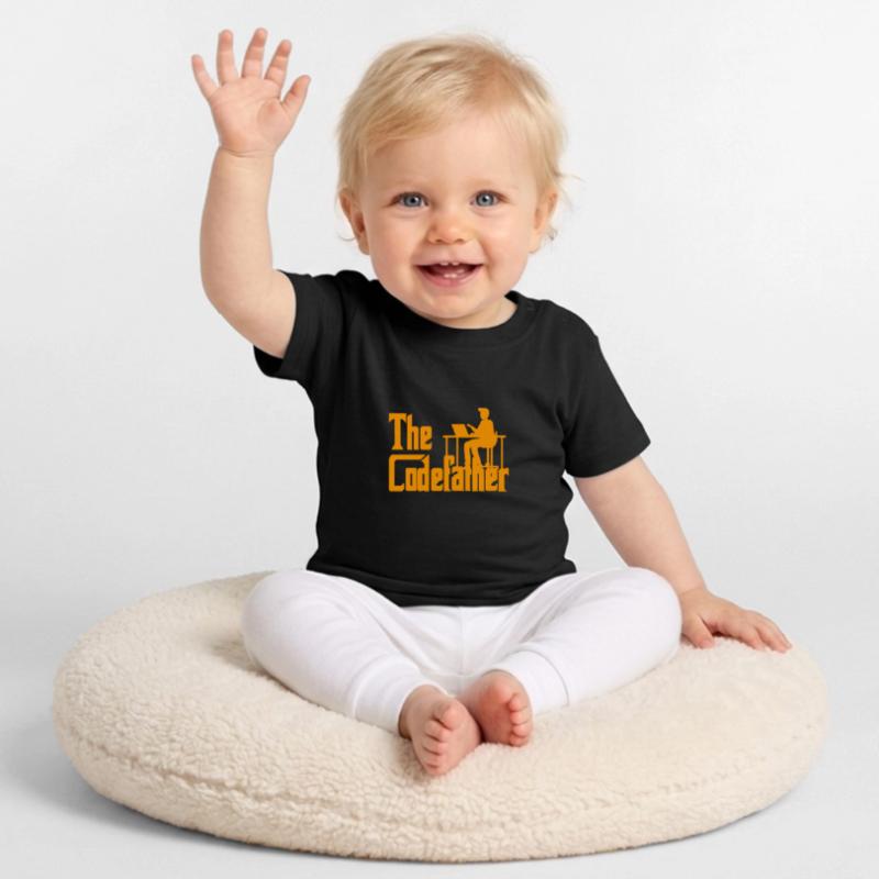 The Codefather Coding Programier Cadeau T-shirt bio col rond Bébé