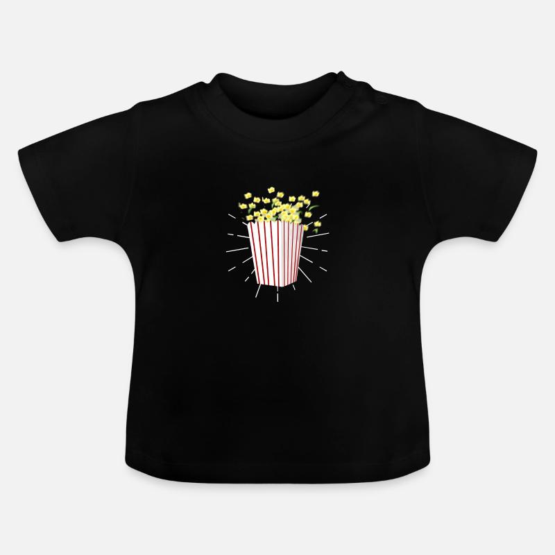 Chemise de cinéma pop-corn pop-corn - T-shirt bio col rond Bébé - noir