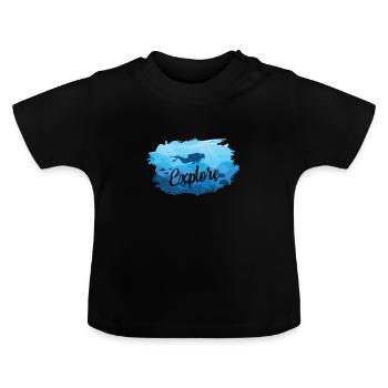 Diver disant | Cadeau de mer pour moniteur de plongée - T-shirt bio col rond Bébé - noir - Devant