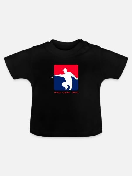 Major League Boule - Baby Bio-T-Shirt mit Rundhals - Schwarz