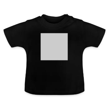 Quatrat en gris - T-shirt bio col rond Bébé - noir - Devant