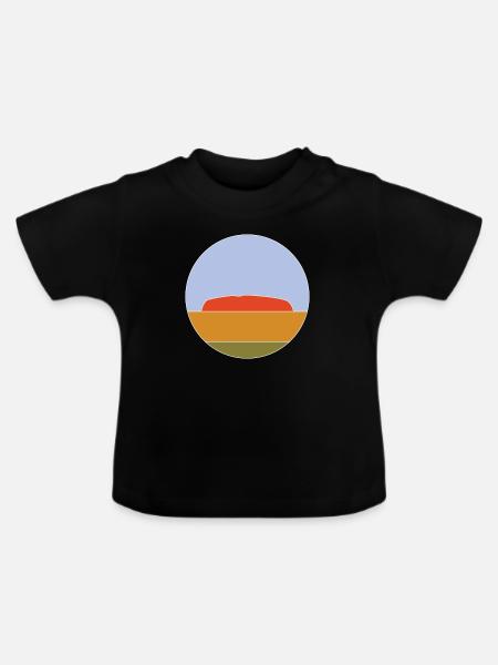 Uluru - Baby Bio-T-Shirt mit Rundhals - Schwarz
