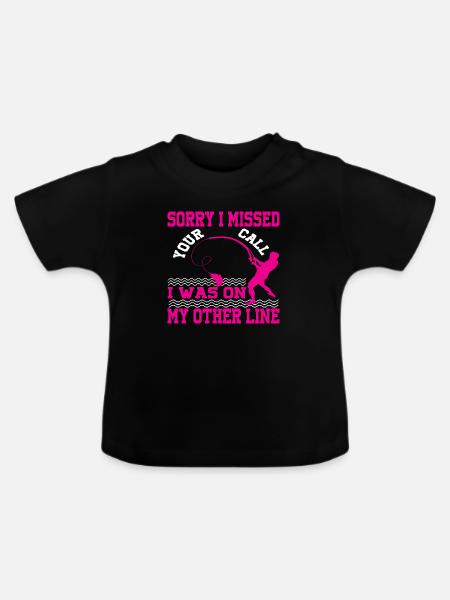 Tolles design für Angler - Baby Bio-T-Shirt mit Rundhals - Schwarz