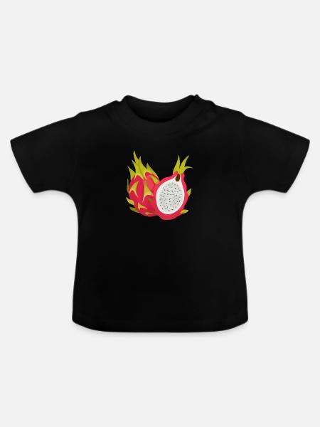Früchte des Drachen - Baby Bio-T-Shirt mit Rundhals - Schwarz