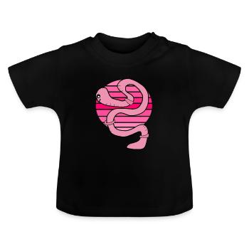 Ver coucher du soleil - T-shirt bio col rond Bébé - noir - Devant