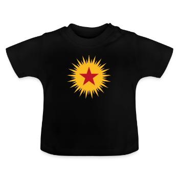 Kurdisch Kurdistan Geschenk Provinz Heimat - Baby Bio-T-Shirt mit Rundhals - Schwarz - Vorne