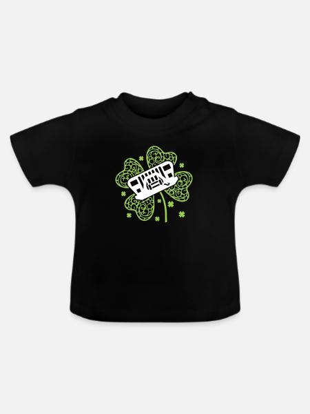 Shamrock Jeep - Baby Bio-T-Shirt mit Rundhals - Schwarz