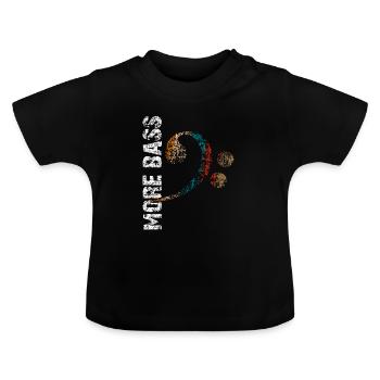 Plus de basse - T-shirt bio col rond Bébé - noir - Devant