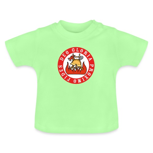 Feuerwehrlogo Alt - Baby Bio-T-Shirt mit Rundhals