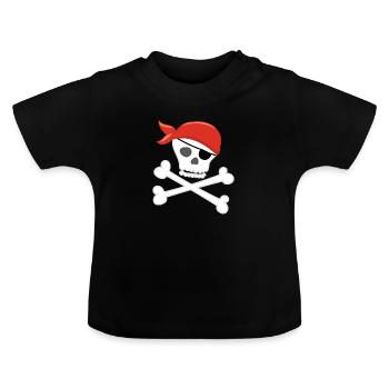 PIRATE - T-shirt bio col rond Bébé - noir - Devant