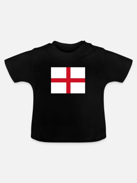 England - Baby Bio-T-Shirt mit Rundhals - Schwarz