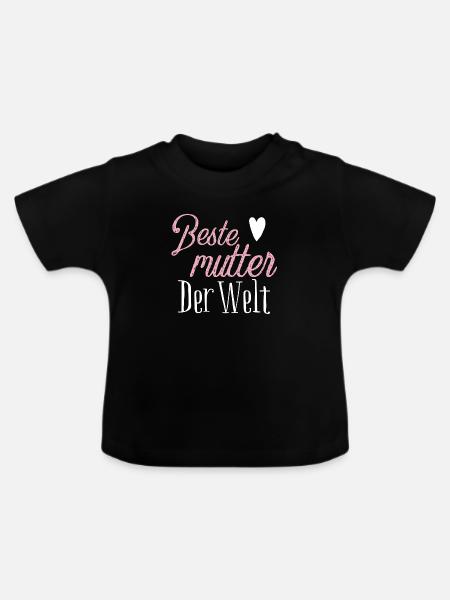 Beste Mutter der welt - Baby Bio-T-Shirt mit Rundhals - Schwarz