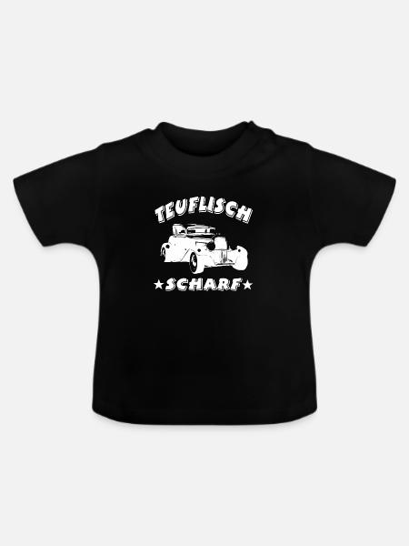 Auto - Baby Bio-T-Shirt mit Rundhals - Schwarz