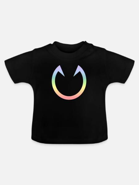 Pferd - Baby Bio-T-Shirt mit Rundhals - Schwarz