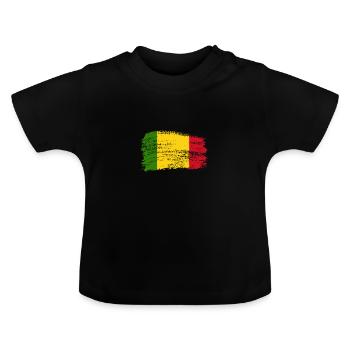 Drapeau de Mali - T-shirt bio col rond Bébé - noir - Devant
