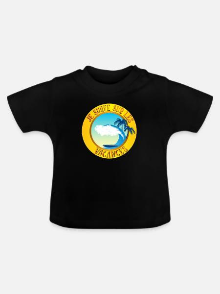 offene Stelle - Baby Bio-T-Shirt mit Rundhals - Schwarz