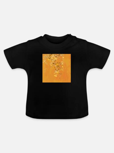 Gingko - Baby Bio-T-Shirt mit Rundhals - Schwarz
