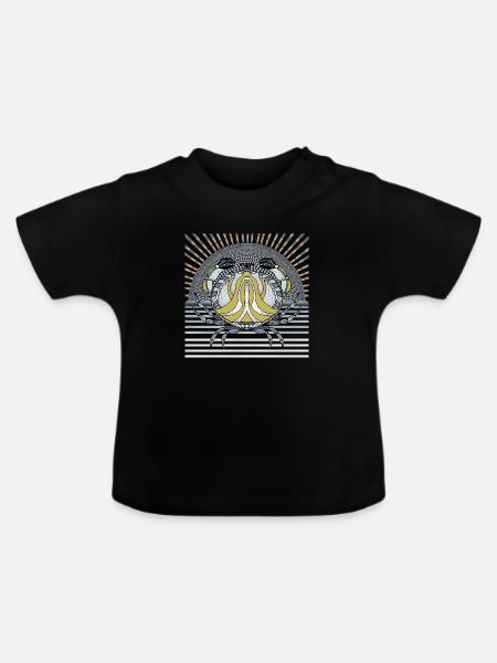 Krebs - Baby Bio-T-Shirt mit Rundhals - Schwarz