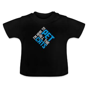 Animaux de compagnie tous les chats - T-shirt bio col rond Bébé - noir - Devant