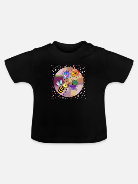 Insekt - Baby Bio-T-Shirt mit Rundhals - Schwarz