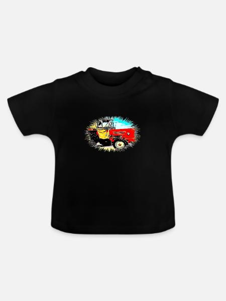 Traktor - Baby Bio-T-Shirt mit Rundhals - Schwarz
