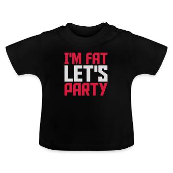 à la grosse laisse faire la fête - T-shirt bio col rond Bébé - noir - Devant