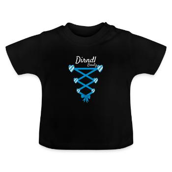 Volksfest Dirndl Ersatz - Baby Bio-T-Shirt mit Rundhals - Schwarz - Vorne