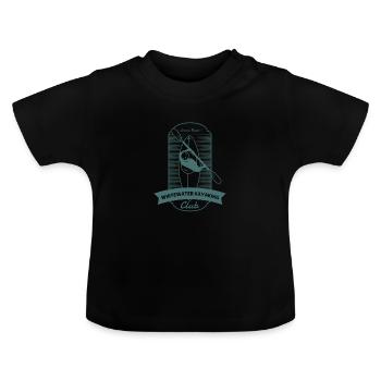 Club de kayak en eau vive - T-shirt bio col rond Bébé - noir - Devant