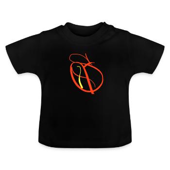 Creative S sur T-shirt - T-shirt bio col rond Bébé - noir - Devant