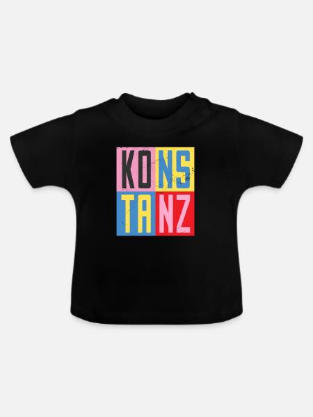 Konstanz Städte Design - Baby Bio-T-Shirt mit Rundhals - Schwarz