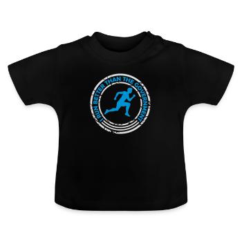 run better than government - Baby Organic T-Shirt with Round Neck - black - Front