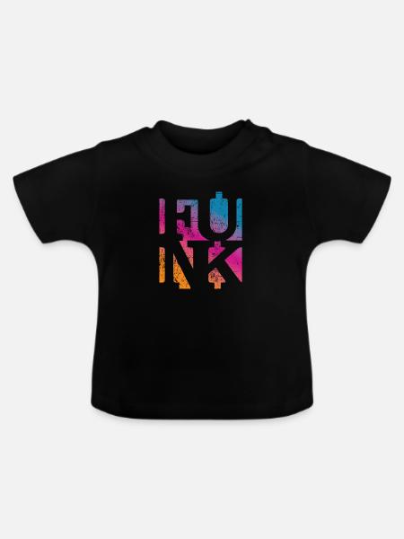 Funky Music - Baby Bio-T-Shirt mit Rundhals - Schwarz