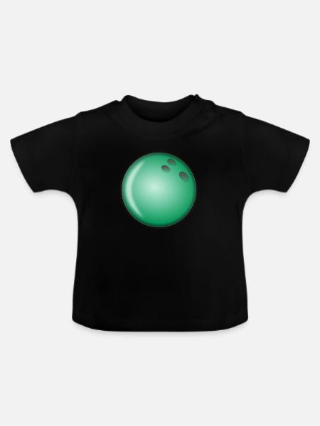 Bowling - Baby Bio-T-Shirt mit Rundhals - Schwarz