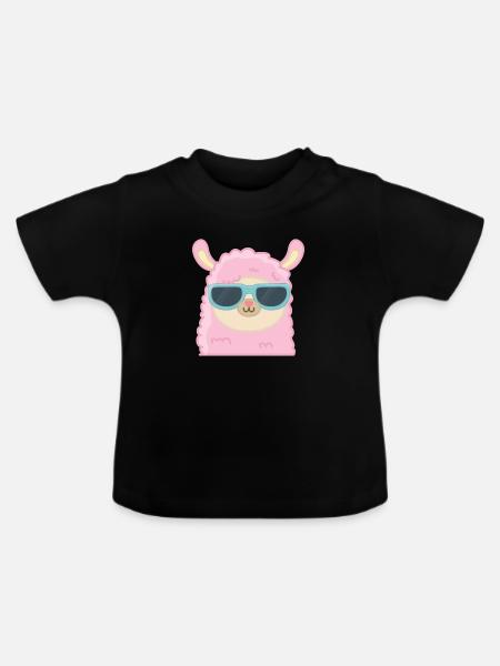 Coole Lama - Baby Bio-T-Shirt mit Rundhals - Schwarz