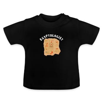 Hiéroglyphes égyptologue, Égypte ancienne - T-shirt bio col rond Bébé - noir - Devant