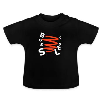 Brüssel Souvenir Geschenk Brüssel - Baby Bio-T-Shirt mit Rundhals - Schwarz - Vorne