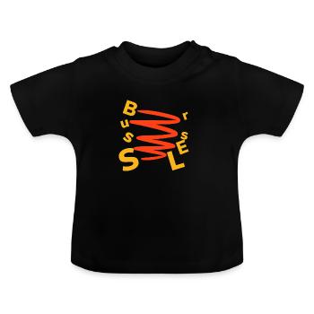 Brussels Bruxelles Brüssel - Baby Bio-T-Shirt mit Rundhals - Schwarz - Vorne