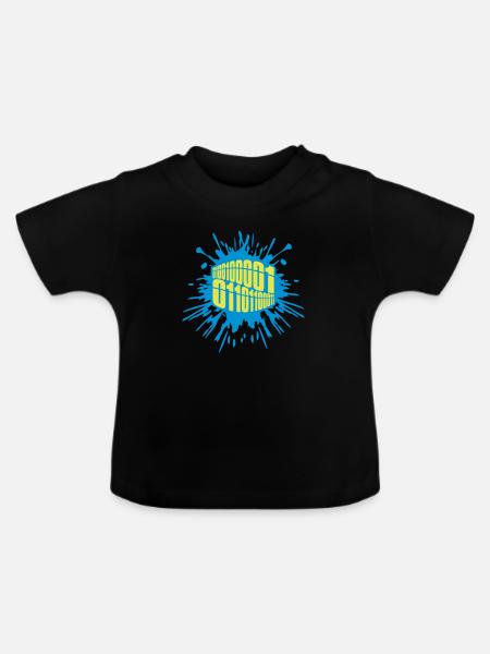 Binär Code Programm Sprache - Baby Bio-T-Shirt mit Rundhals - Schwarz
